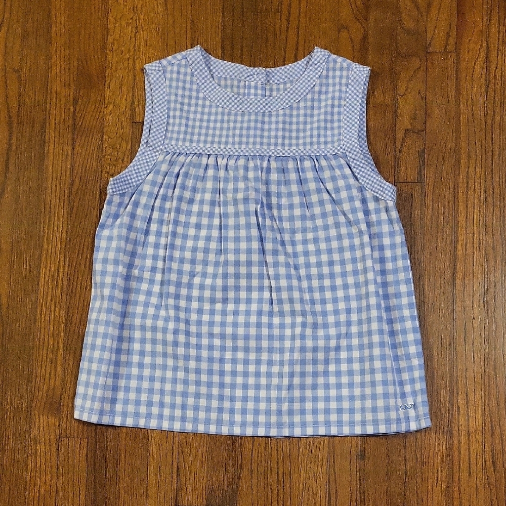 Vineyard Vines Blue and White Gingham Tank Top